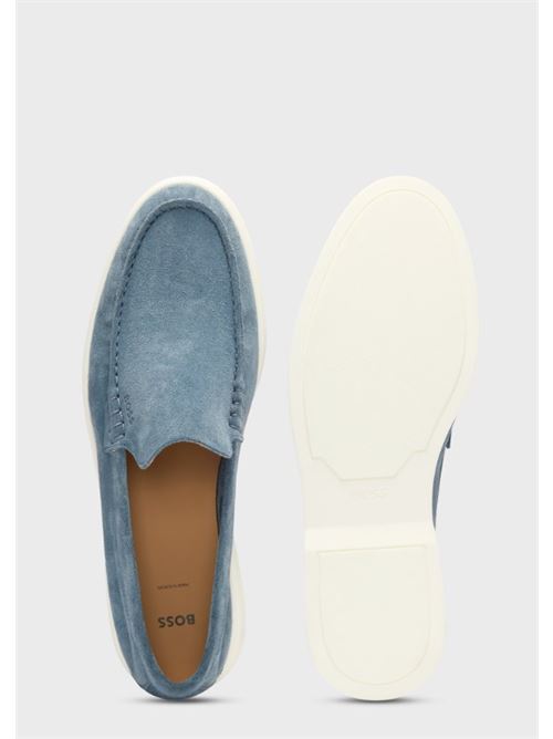 Suede Penny Loafers with Contrast Sole BOSS | 50543083 SIENNE_LOAF_SD_N 10247967.460